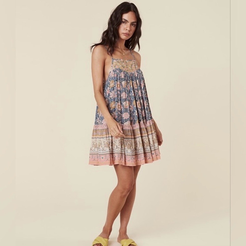 Spell Blue and Pink Mini Dress